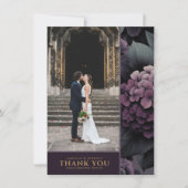 Carte De Remerciements Floral Moody violet (Devant)