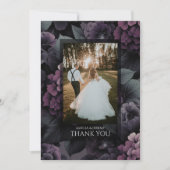 Carte De Remerciements Floral Moody violet (Devant)