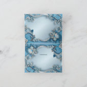 Carte de remerciements Floral Orné Bleu (Intérieur)