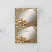 Carte de remerciements floral orné d'or moderne (Intérieur)