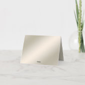 Carte de remerciements Floral Orné Or (Dos)