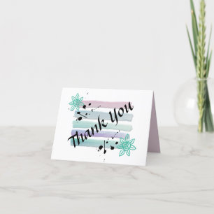 Carte de remerciements floral Pastel paisible