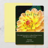 Carte de remerciements floral personnalisé (Devant / Derrière)