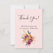 Carte de remerciements floral plat (Devant)