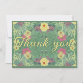 Carte de remerciements floral plat (Devant)