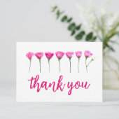 Carte de remerciements floral pour carte de fleurs (Debout devant)