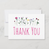 Carte de remerciements floral pour carte de fleurs (Devant)