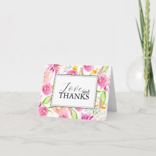 Carte de remerciements Floral Pour Mariage
