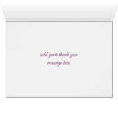 Carte de remerciements floral pourpre Ranunculus S (Intérieur Horizontal (Bas))