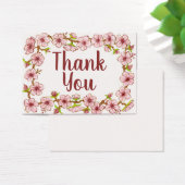 Carte de remerciements floral rose (Bureau)