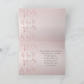 Carte de remerciements floral rose et gris (Intérieur)