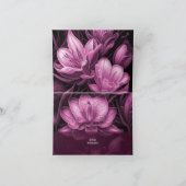 Carte de remerciements floral rose magenta (Intérieur)