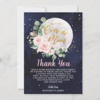 Floral rose Nous sommes au-dessus de la lune Baby 