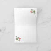 Carte De Remerciements Floral rose pâle (Intérieur)