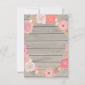 Carte de remerciements floral rustique de (Dos)