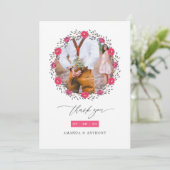 Carte De Remerciements Floral Safari Mariage (Debout devant)