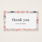 Carte de remerciements Floral Sakura Rose Et Bleu (Devant)