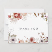 Carte de remerciements floral simple (Devant)