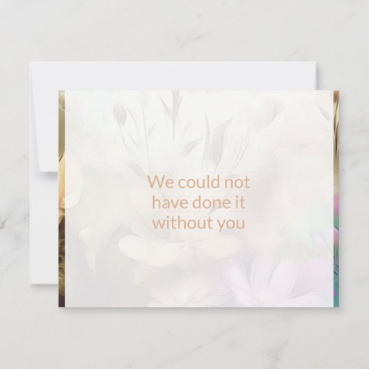 Carte de remerciements floral spécial (Dos)