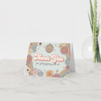 carte de remerciements Floral super ou bébé