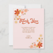 Carte de remerciements floral super rétro (Devant)