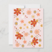 Carte de remerciements floral super rétro (Dos)