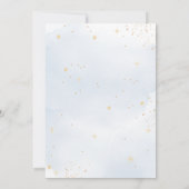 Carte De Remerciements Floral Sur Le Baby shower Lune (Dos)