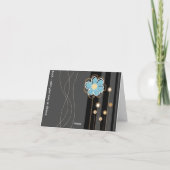 Carte de remerciements Floral tendance (Dos)