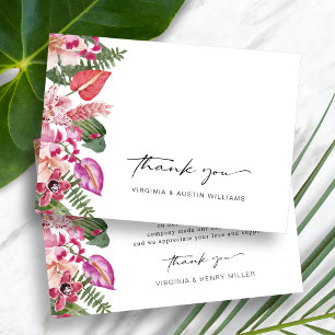 Carte De Remerciements Floral tropical coloré