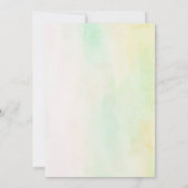 Carte De Remerciements Floral vert rose moderne juste marié Mariage (Dos)