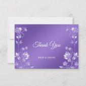 Carte de remerciements Floral violet élégant (Devant)