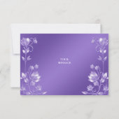 Carte de remerciements Floral violet élégant (Dos)