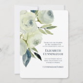 Carte de remerciements Floral Watercolor moderne (Devant)