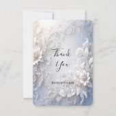 Carte de remerciements florale blanche (Devant)