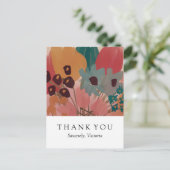 Carte de remerciements florale - carte postale (Debout devant)