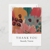 Carte de remerciements florale - carte postale (Devant / Derrière)