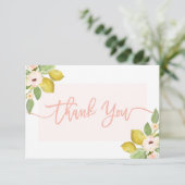 Carte de remerciements florale de citrons (Debout devant)