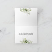 Carte De Remerciements Florale Élégante Cœur Script (Intérieur)
