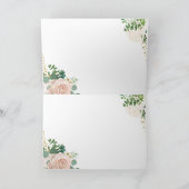 Carte de remerciements florale géométrique en or e (Intérieur)