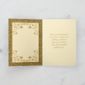 Carte de remerciements florale ivoire et or (Intérieur)