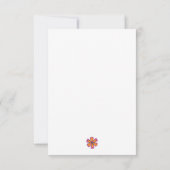 Carte de remerciements florale moderne Boho (Dos)