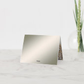 Carte de remerciements Florale or blanc (Dos)