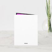 Carte de remerciements florale rose, noir et blanc (Dos)