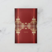 Carte de remerciements Florale rouge or moderne (Intérieur)