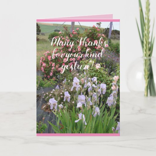 Carte de remerciements floraux Jardin de fleurs de (Devant)