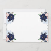 Carte De Remerciements Flore marine et blanc| Baptême photo (Dos)