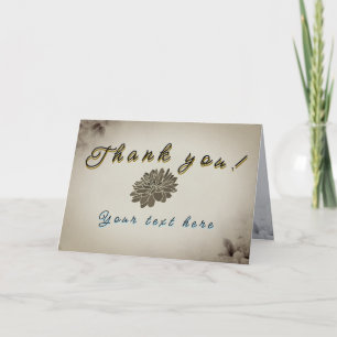 Carte De Remerciements Flore minimaliste