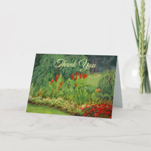 Carte De Remerciements Flore rouge vert et violet