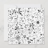 Carte De Remerciements Flore sauvage Art Line (Dos)
