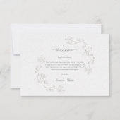 Carte De Remerciements Flore simple et élégant (Devant)